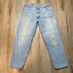 Levis Jeans Mens Vintage 36x32 Blue 560 Loose Fit Tapered Leg Baggy Denim